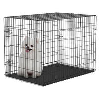 PawHut Transportkäfig schwarz Eisen B/H/L: ca. 53x57x76 cm Transportkäfig für Kleintiere - schwarz (76,00/53,00/57,00cm) - PawHut