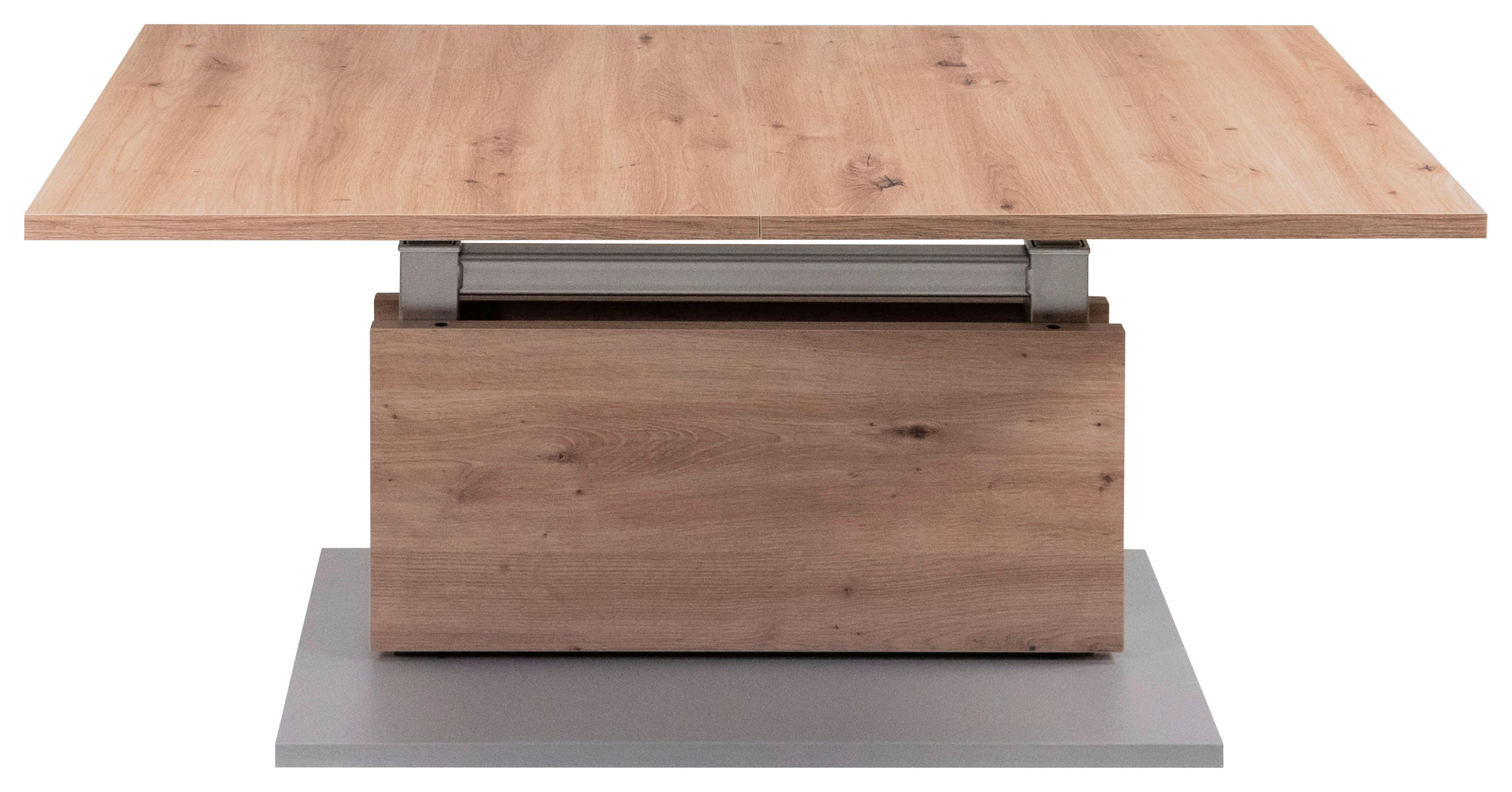 Couchtisch Eiche Nachbildung B/H/T: ca. 63x54x110 cm Bremen_WEI_Couchtisch - Eiche/silber (63,00/54,00/110,00cm)