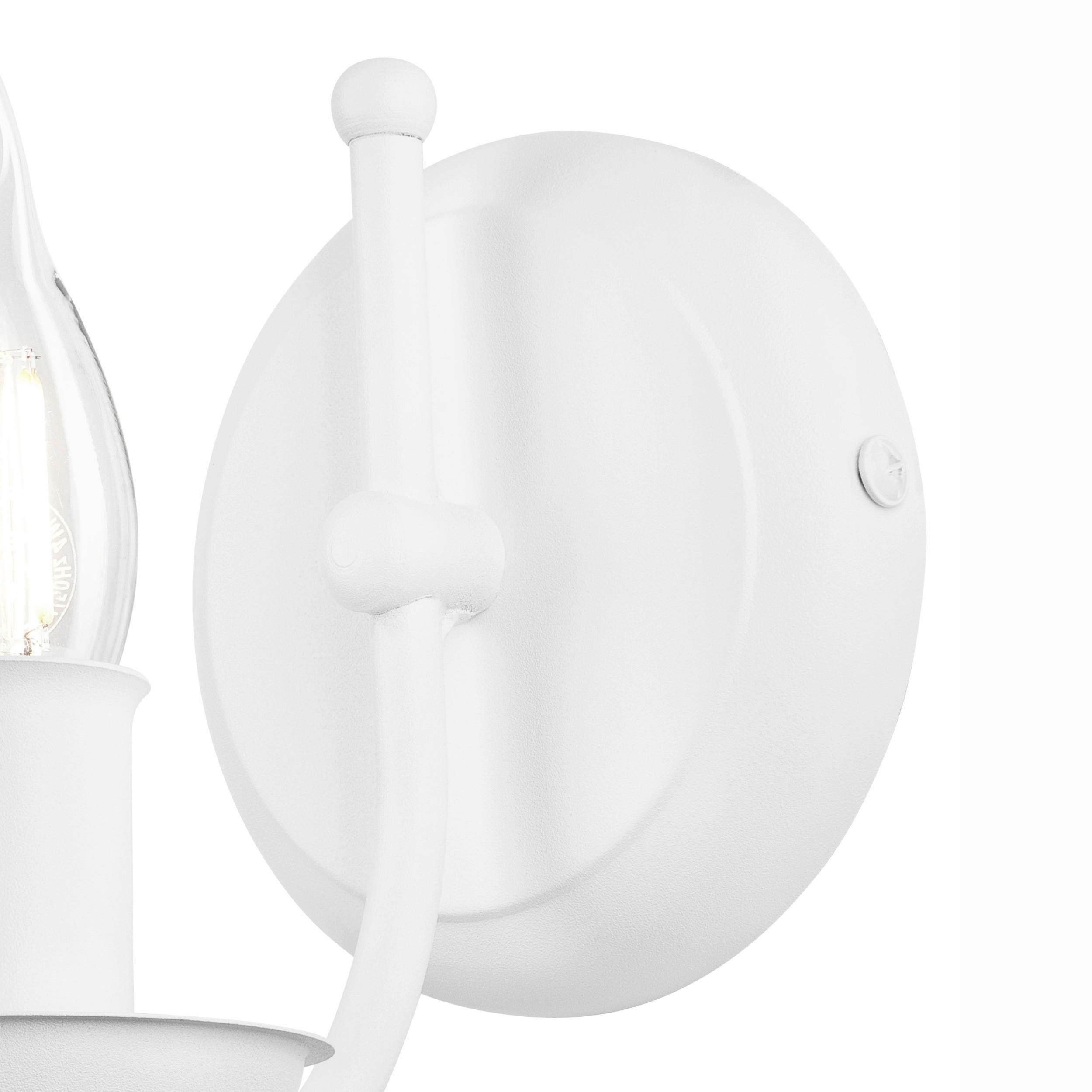 Lamkur Wandleuchte LUCY 44194 weiß Stahl H/L: ca. 18x17 cm E14 1 Brennstellen Lucy - weiß (17,00cm) - Lamkur