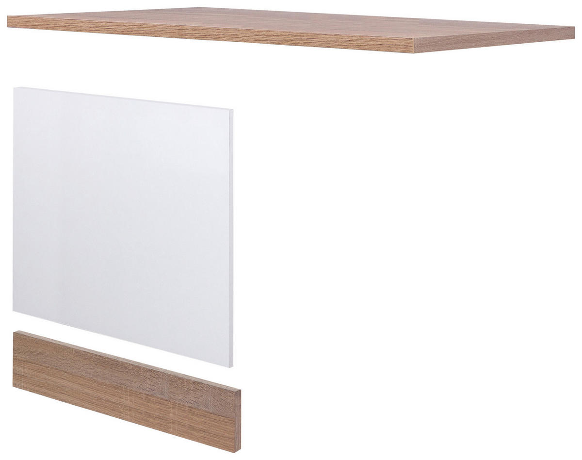 Geschirrspüler- Frontset Samoa weiß Eiche Nachbildung B/H/T: ca. 100x85x60 cm Samoa - Eiche/weiß (100,00/85,00/60,00cm) - Flex-Well