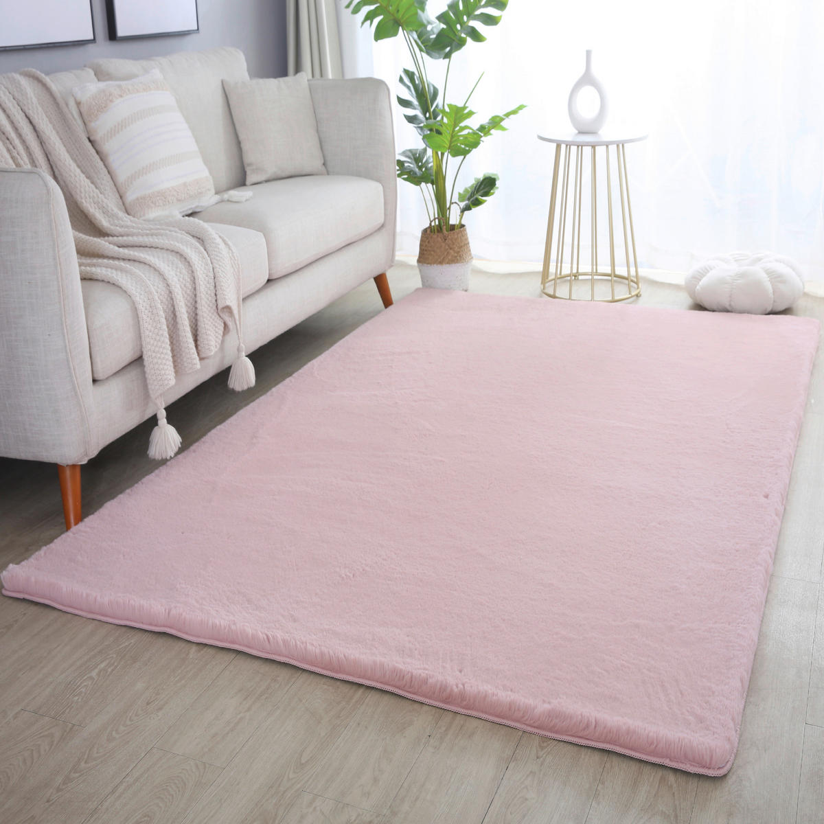 Ayyildiz Teppich POUFFY rosa B/L: ca. 120x170 cm POUFFY - rosa (120,00/170,00cm) - Ayyildiz