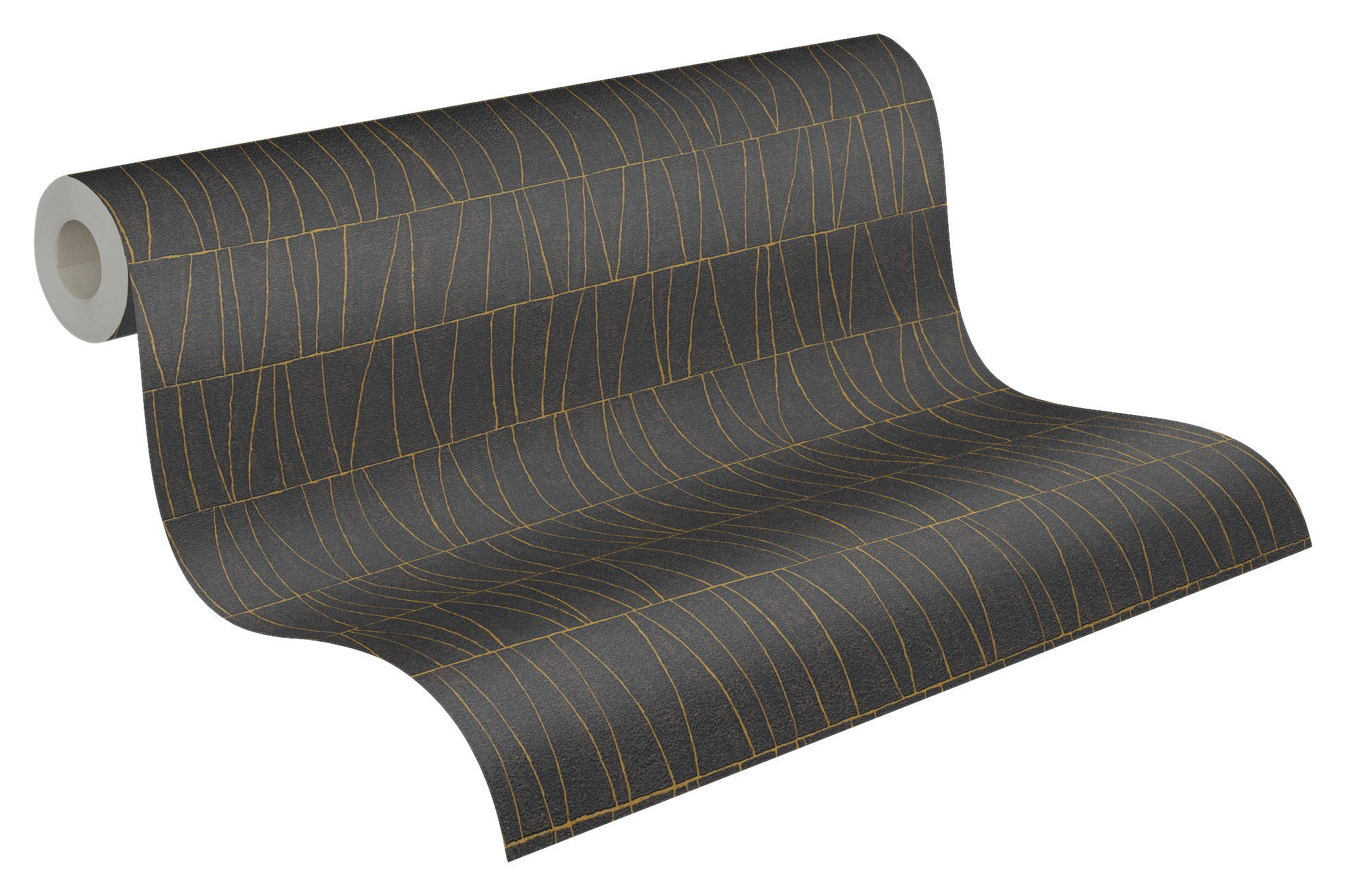 A.S.Creation Vliestapete gold schwarz anthrazit B/H/D: ca. 53x1005x8,4 cm Vliestapete - gold/schwarz (8,40/1005,00cm) - A.S.Creation