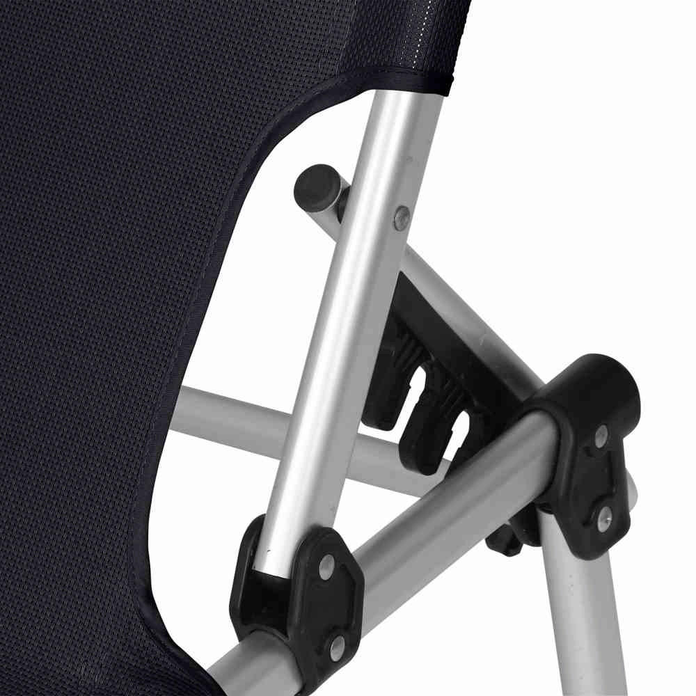 Gardamo Gartenliege ALU-XXL schwarz Alum...