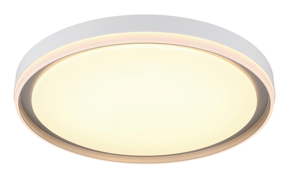 GLOBO Deckenventilator Deckenleuchte-Janice - weiß/silber (51,00/9,00/50,50cm) - GLOBO