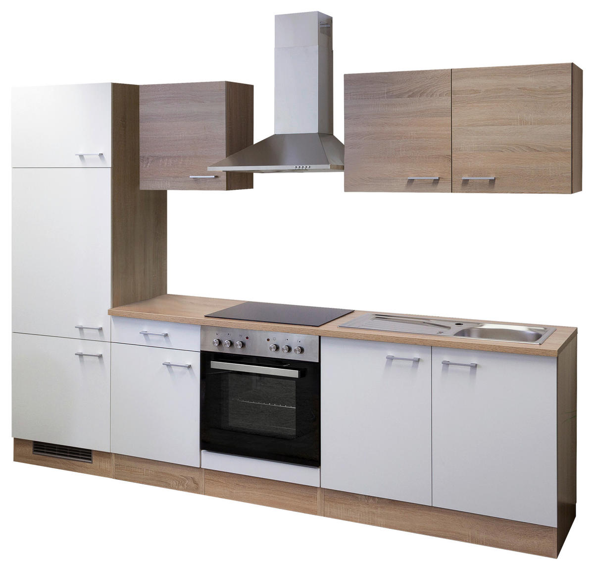 Küchenblock Samoa weiß B/H/T: ca. 270x200x60 cm Samoa - Eiche/weiß (270,00/200,00/60,00cm) - Flex-Well