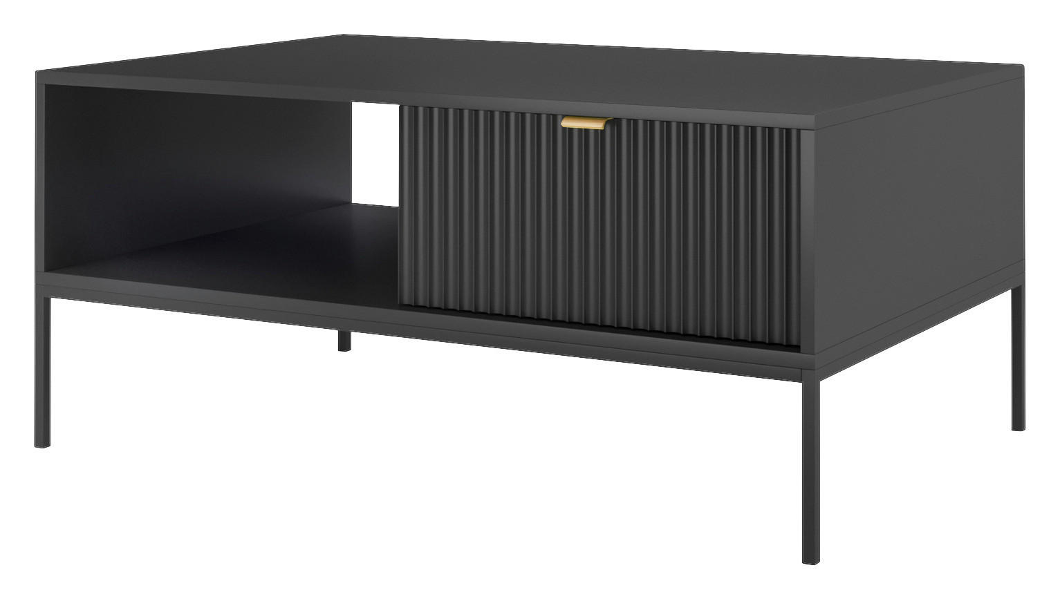 Couchtisch COUCHTISCH AURA AU06 schwarz B/H/T: ca. 104x68x42 cm COUCHTISCH AURA AU06 - schwarz (104,00/68,00/42,00cm) - WIPMEB