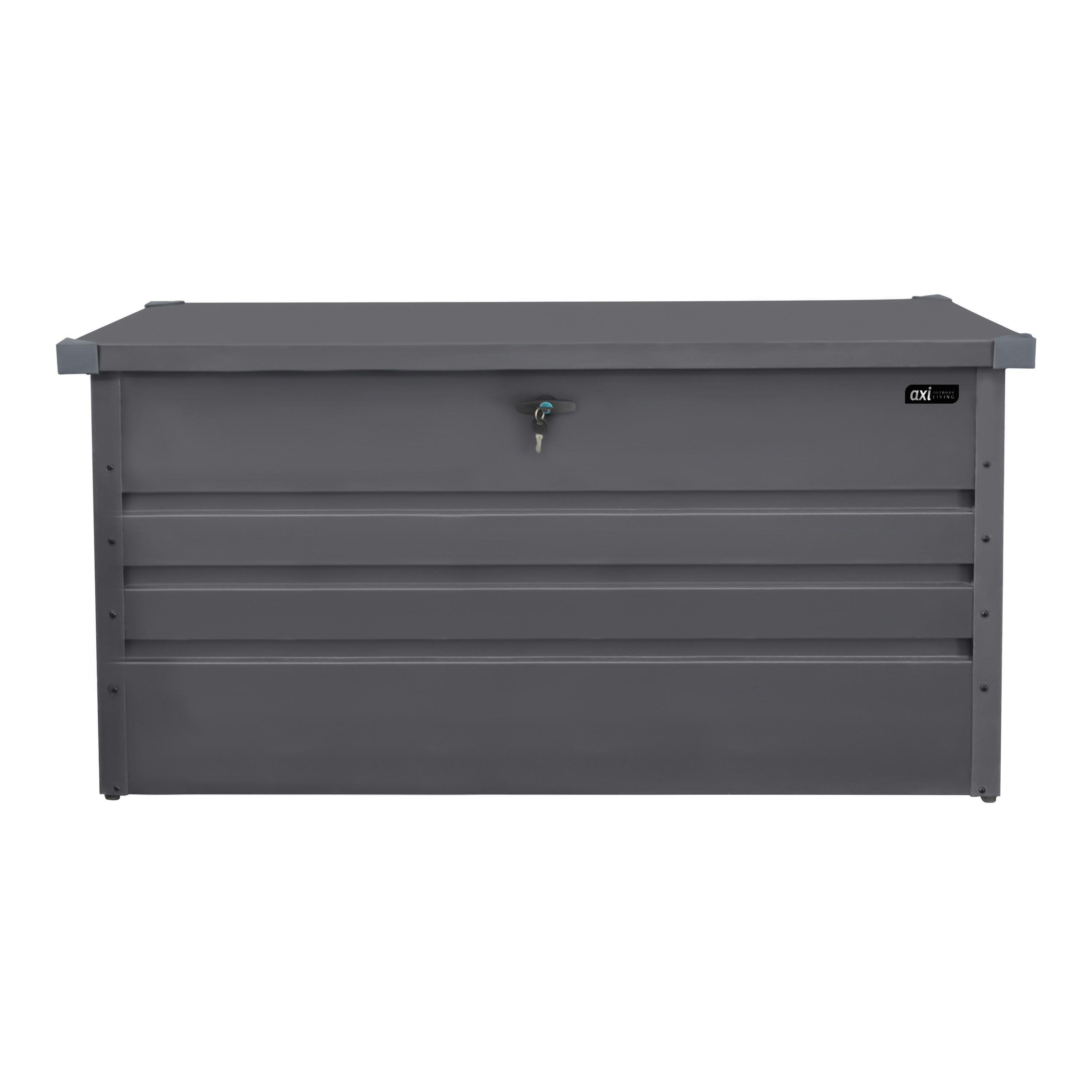 AXI Outdoor Living Gartenbox Miles anthrazit Metall B/H/L: ca. 60x62x132 cm Miles - anthrazit (132,00/60,00/62,00cm) - AXI Outdoor Living