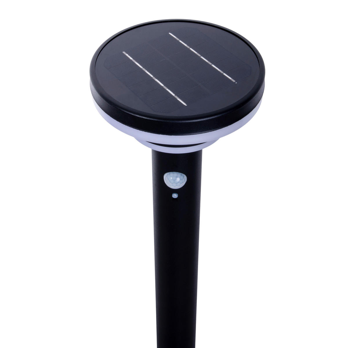 LED-Solarleuchte 2071522 schwarz Kunststoff Metall H/D: ca. 86x16 cm LED Solarleuchte NORA mit LED - schwarz (16,00/86,00cm) - Näve Leuchten