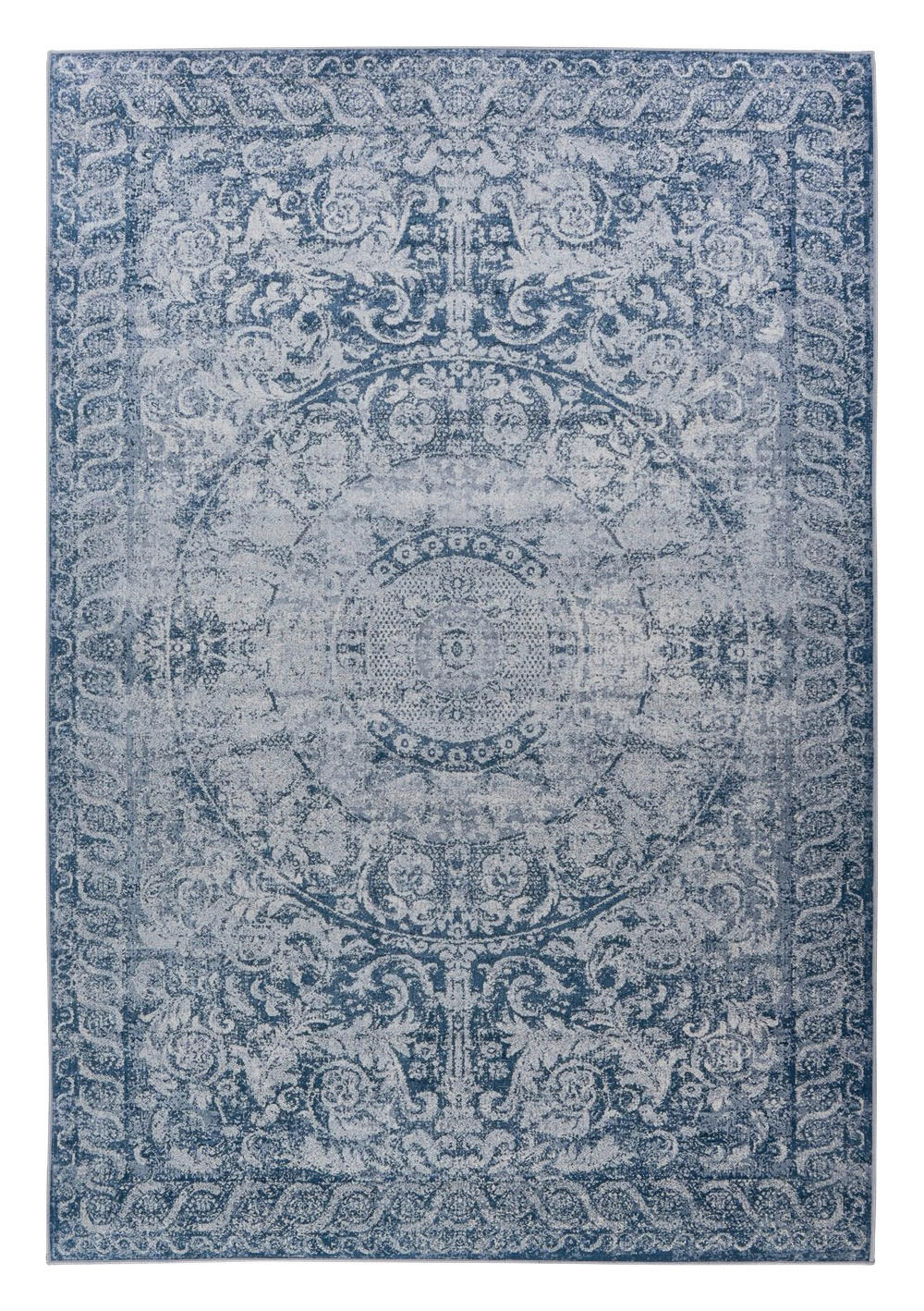 Arte Espina Flachflorteppich Prayer 225 blau B/H/L: ca. 80x0,5x150 cm Prayer 225 - blau (150,00/80,00/0,50cm) - Arte Espina