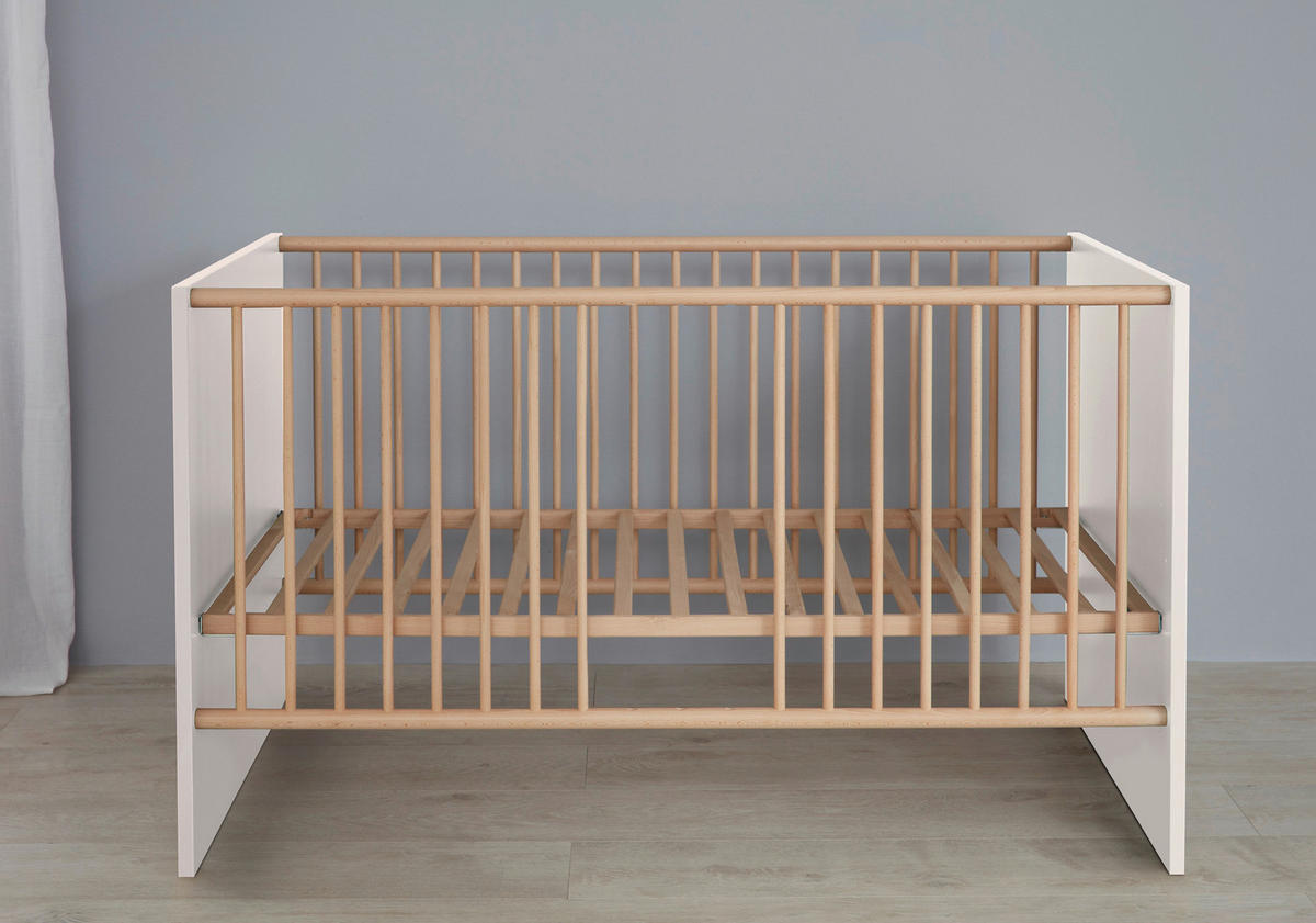 Babybett Mats weiß B/H/T: ca. 144x83x78 cm Mats - weiß (144,00/83,00/78,00cm) - Trendteam