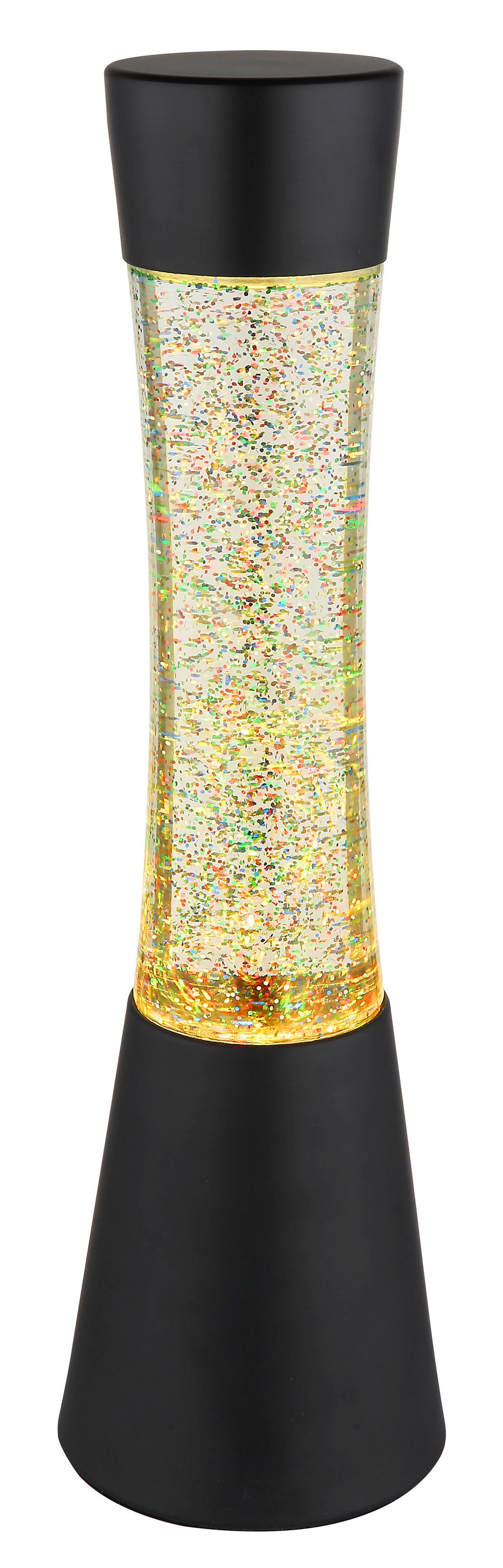 GLOBO LED-Tischleuchte schwarz klar PVC Glas H/D: ca. 39,3x11,2 cm 1 Brennstellen LED-Tischleuchte_Sparkle - klar/schwarz (11,20/39,30cm) - GLOBO