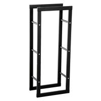 HOMCOM Kaminholzständer schwarz B/H/T: ca. 40x100x25 cm ca. 4,75 kg Kaminholzständer 820-145 - schwarz (40,00/100,00/25,00cm) - HOMCOM