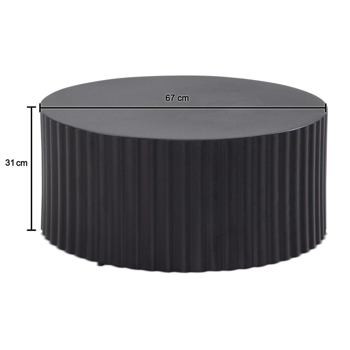 Couchtisch  B/H/T: ca. 67x31x67 cm Couchtisch - (67,00/31,00/67,00cm) - Wohnling