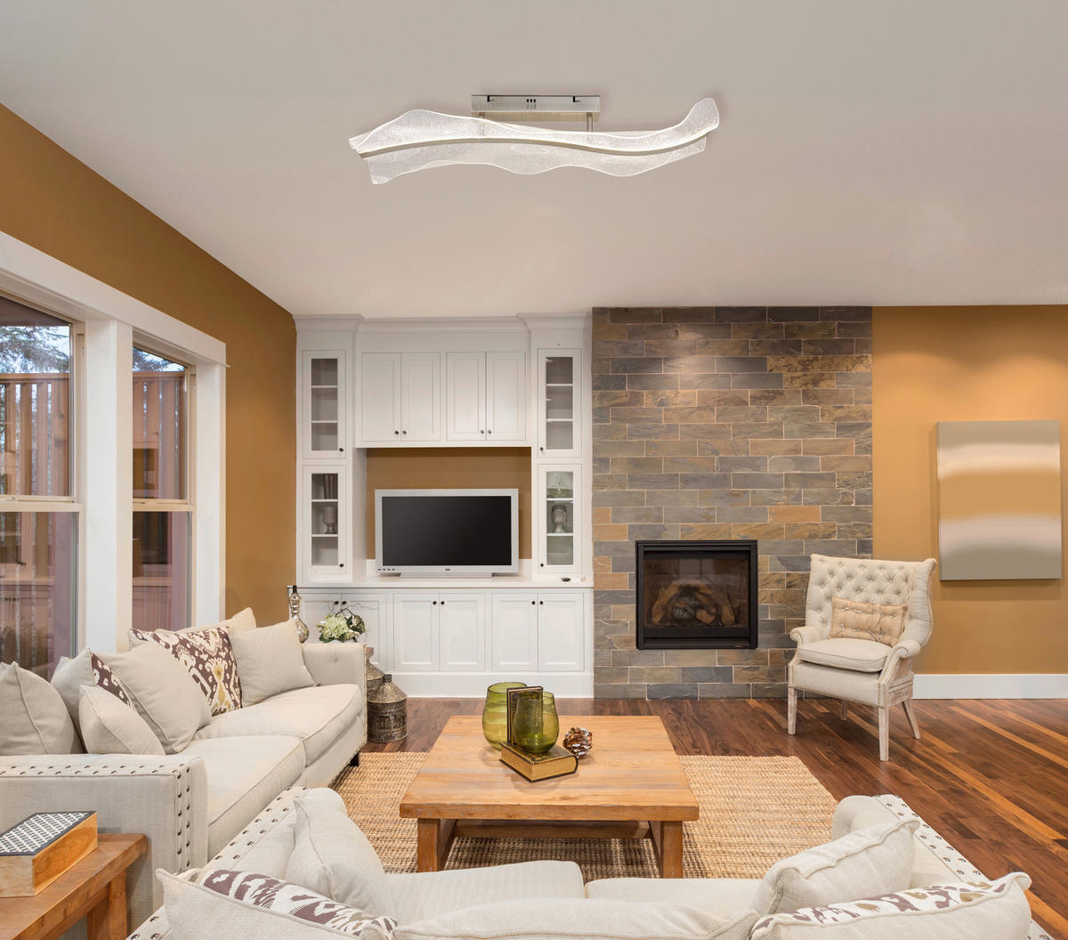 GLOBO LED-Deckenleuchte nickel matt Metall Aluminium B/H/T: ca. 30x18x80 cm SAQUE - nickel matt (30,00/18,00/80,00cm) - GLOBO