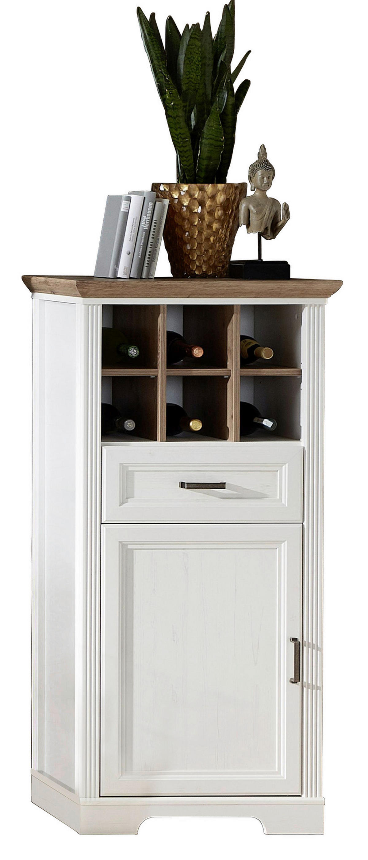 Stauraumelement Jasmin Eiche Artisan Nachbildung weiß Pinie Nachbildung B/H/T: ca. 66x136x42 cm Jasmin - Eiche/weiß (66,00/136,00/42,00cm)