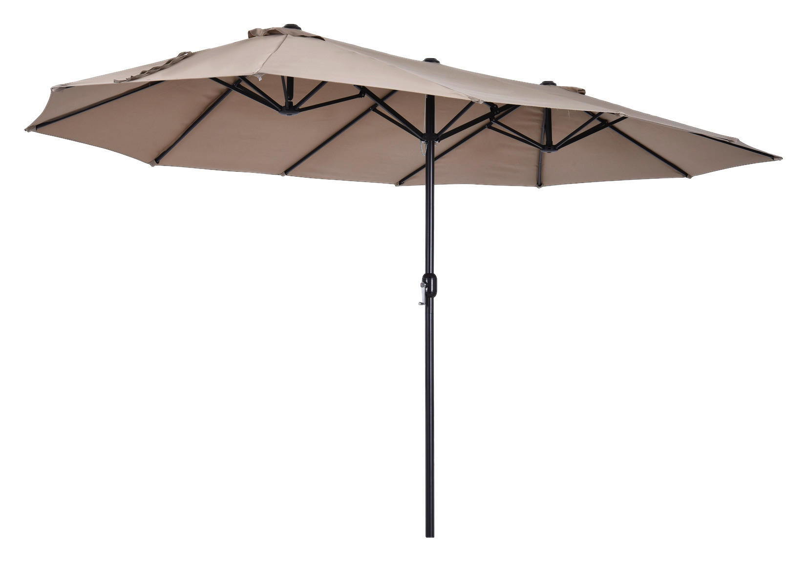 Outsunny Marktschirm café braun Metall B/H/L: ca. 270x240x460 cm Marktschirm - café braun (460,00/270,00/240,00cm) - Outsunny