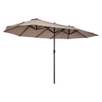 Outsunny Marktschirm café braun Metall B/H/L: ca. 270x240x460 cm Marktschirm - café braun (460,00/270,00/240,00cm) - Outsunny