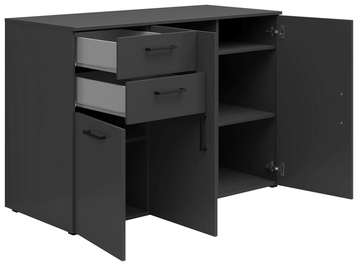 Kommode Multi-Stauraum Typ 29 anthrazit B/H/T: ca. 120x83x52 cm Multi-Stauraum Typ 29 - anthrazit (120,00/83,00/52,00cm)