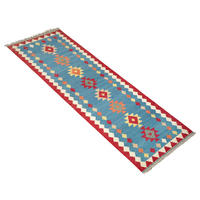 PersaTepp Teppich Kelim Gashgai blau B/H/L: ca. 85x1x298 cm Kelim Gashgai - blau/beige (298,00/85,00/1,00cm) - PersaTepp