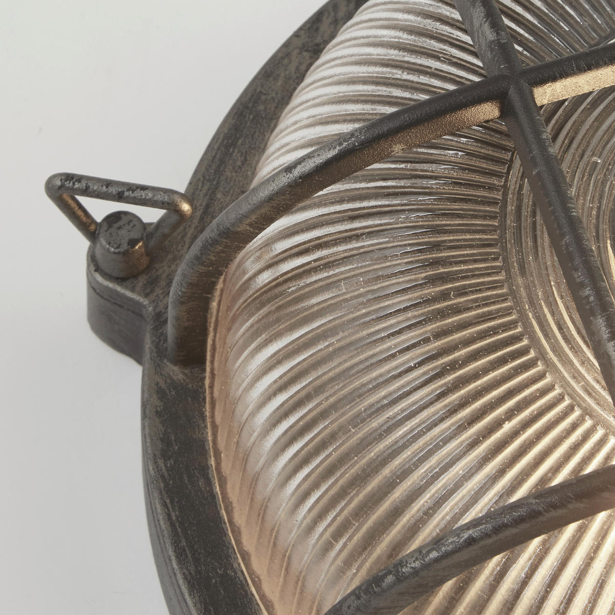 Searchlight Außenleuchte schwarz transparent Glas Stahl B/H/T: ca. 11x26,5x11 cm E27 1 Brennstellen Bulkhead - schwarz/transparent (11,00/26,50/11,00cm) - Searchlight