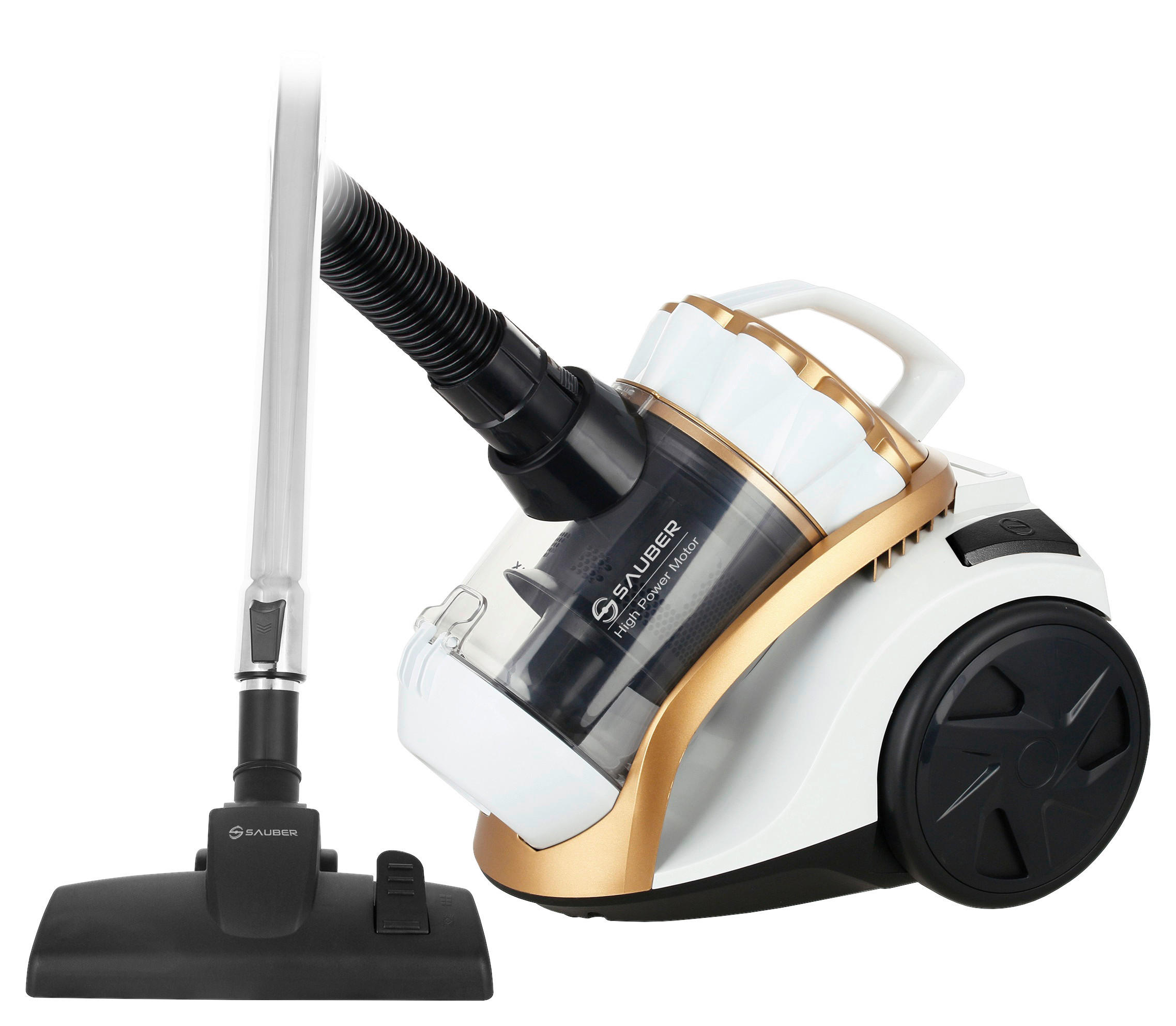 Emerio Bodenstaubsauger VCE-108278.17 weiß gold Kunststoff B/H/L: ca. 33x25x29 cm Bodenstaubsauger_EOS - gold/weiß (29,00/33,00/25,00cm) - Emerio