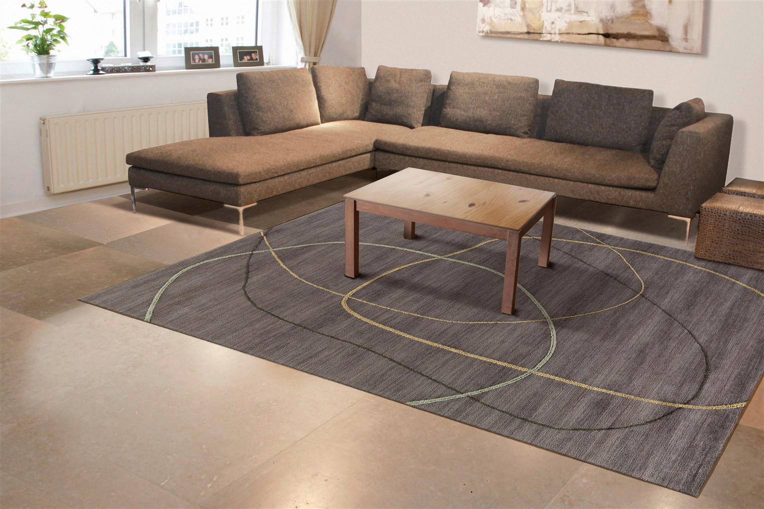 Arte Espina Kurzflorteppich Mood 4308 grau B/L: ca. 70x140 cm Mood 4308 - grau (70,00/140,00cm) - Arte Espina