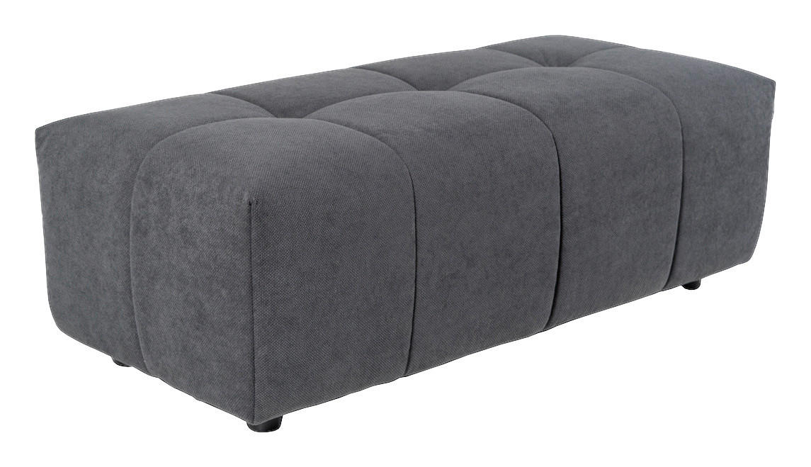 Hockerbank Asia grau Flachgewebe B/H/T: ca. 136x44x63 cm Asia - grau (136,00/44,00/63,00cm)