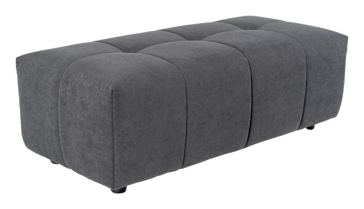 Hockerbank Asia grau Flachgewebe B/H/T: ca. 136x44x63 cm Asia - grau (136,00/44,00/63,00cm)