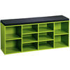 Kesper Schuhregal grün Spanplatte B/H/T: ca. 103,5x48x29,5 cm Schuhregal_mit_Sitzkissen - grün (103,50/48,00/29,50cm) - Kesper