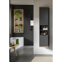 Badhängeschrank Nuaro anthrazit Nox Oak Nachbildung B/H/T: ca. 35x161x31 cm Nuaro - anthrazit (35,00/161,00/31,00cm) - xonox.home