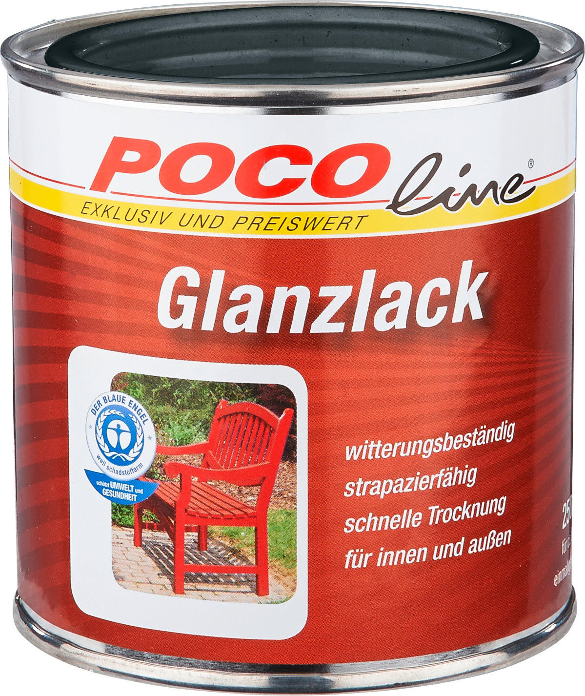 POCOline Acyl Buntlack anthrazit ca. 0,25 l Glanzlack_Acryl_2in1 250ml - anthrazit (250ml) - POCOline