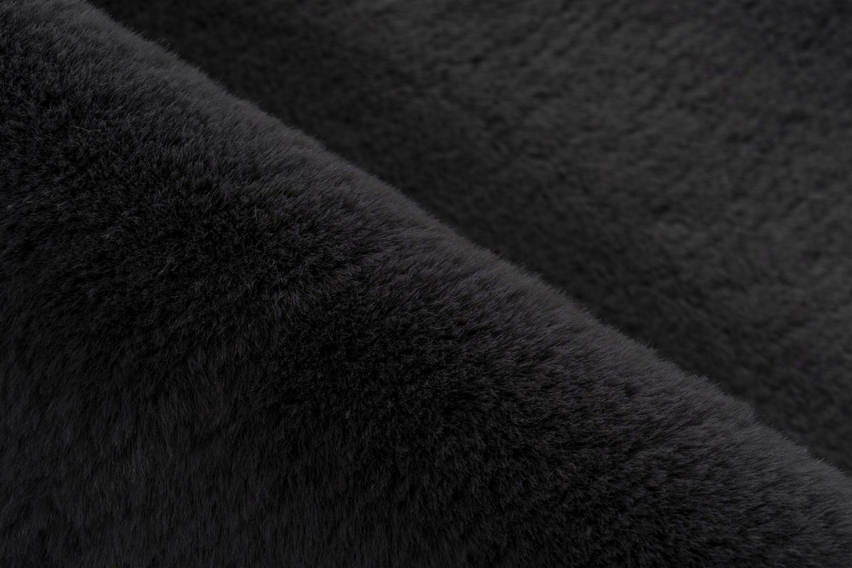 Kayoom Kurzflorteppich Badematte Rabbit Light 125 dunkelgrau B/H/L: ca. 65x2,4x100 cm Badematte Rabbit Light 125 - dunkelgrau (100,00/65,00/2,40cm) - Kayoom