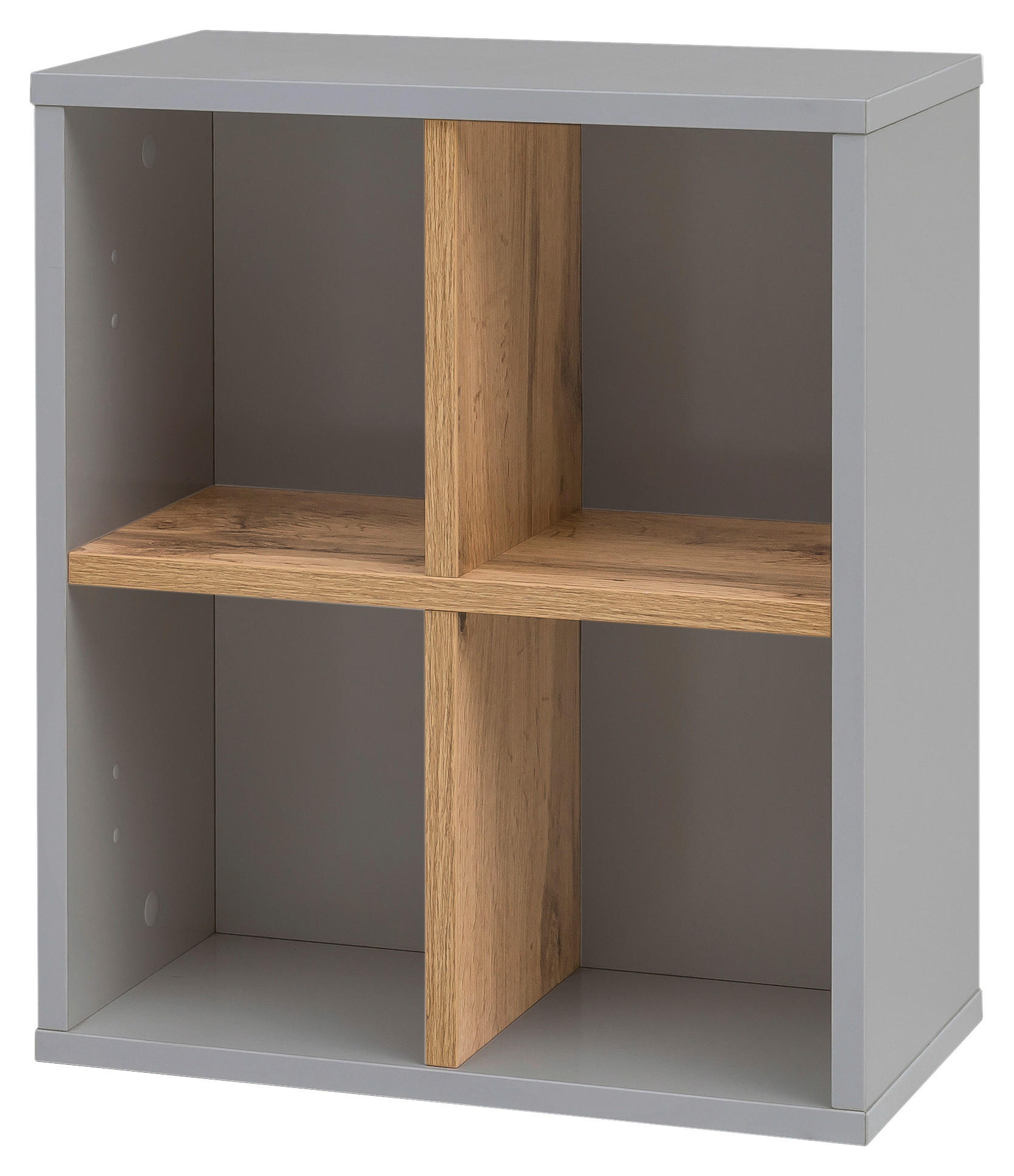 Regal Padua grau Eiche Landhaus Nachbildung B/H/T: ca. 40,5x48,3x20,5 cm Padua - Eiche/grau (40,50/48,30/20,50cm) - Möbelpartner
