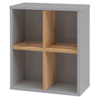 Regal Padua grau Eiche Landhaus Nachbildung B/H/T: ca. 40,5x48,3x20,5 cm Padua - Eiche/grau (40,50/48,30/20,50cm) - Möbelpartner