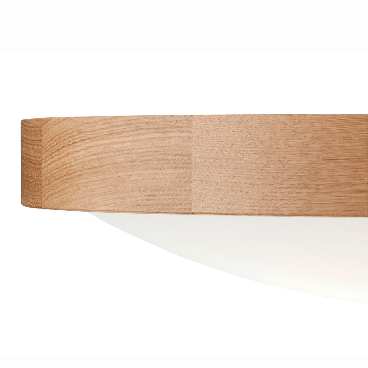 Lamkur Deckenleuchte ANELLO 41308 Eiche Glas Holz H/L: ca. 8x47 cm E27 3 Brennstellen Anello - Eiche (47,00cm) - Lamkur