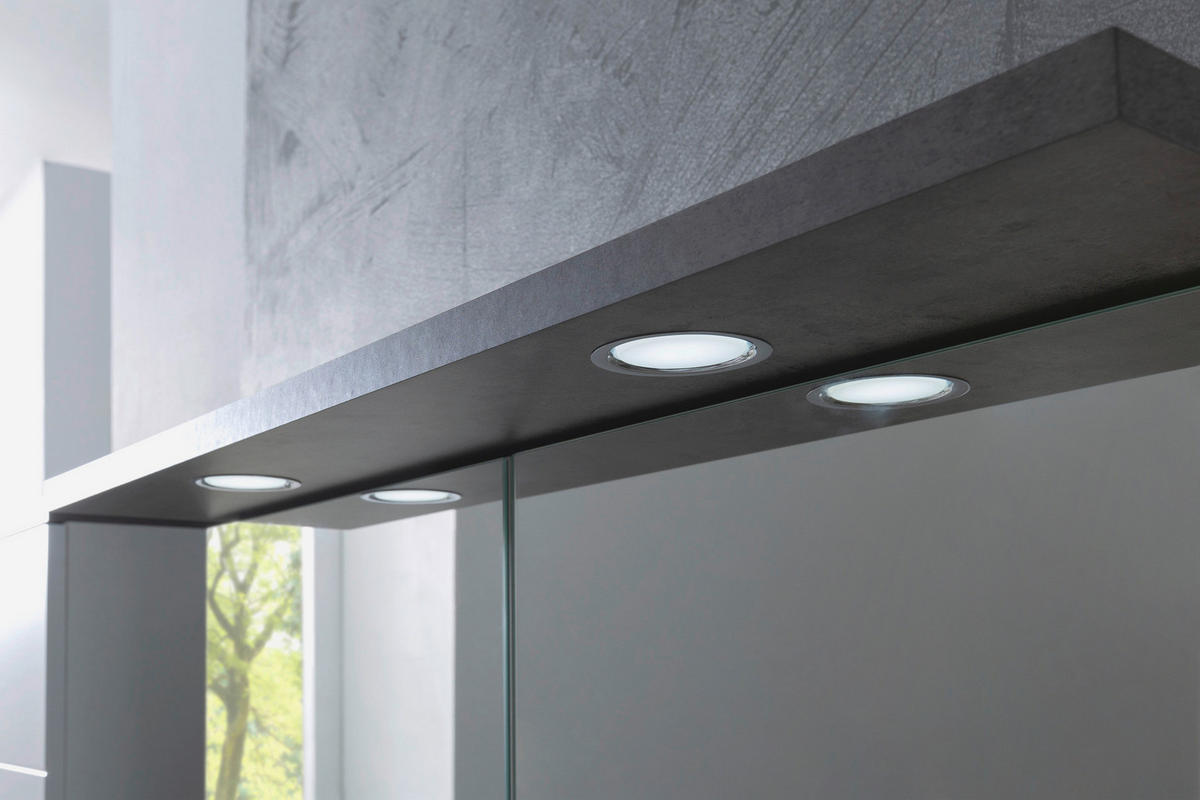 Spiegelschrank Praya Dark Concret Nachbildung weiß B/H/T: ca. 79x71x28 cm Praya - weiß (79,00/71,00/28,00cm)