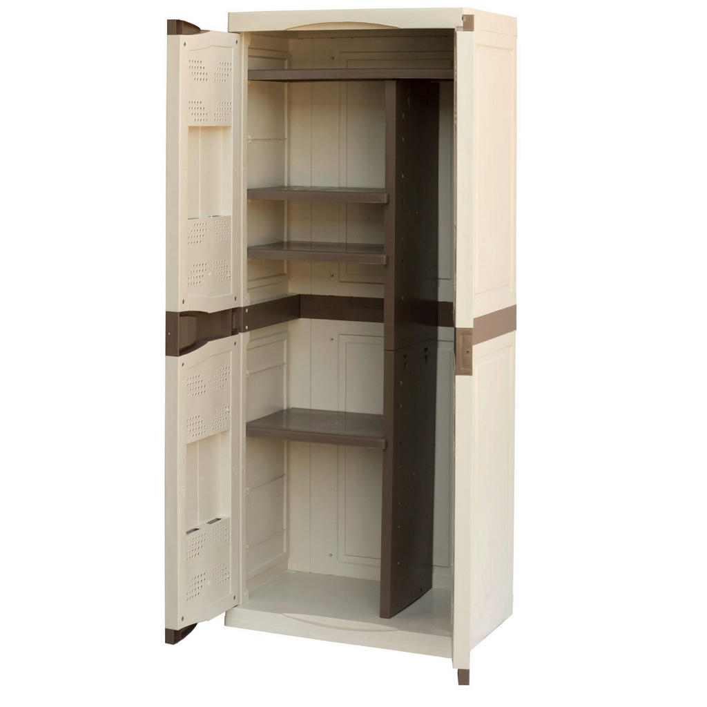 Thumbnail - Artplast Kunststoffschrank Evolution beige Polyrattan B/H/L: ca. 47x184x70 cm