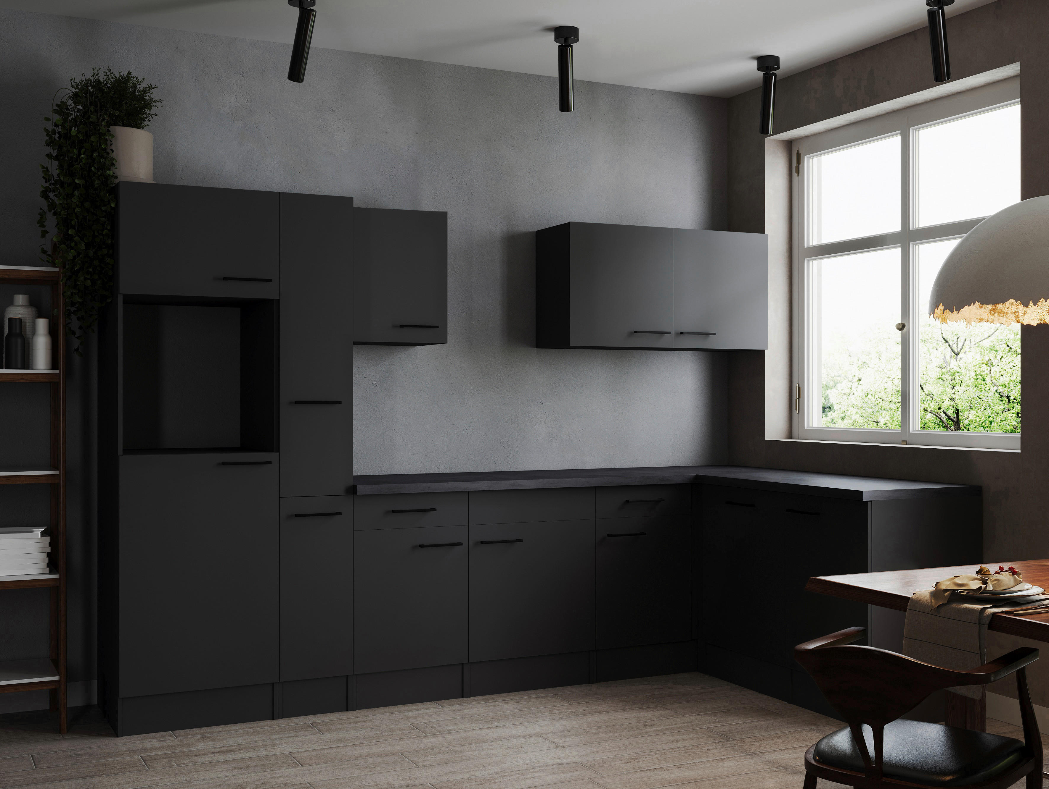 Winkelküche Oliver B/H/T: ca. 310x205x172 cm Oliver - granit/grau (310,00/205,00/172,00cm) - Respekta