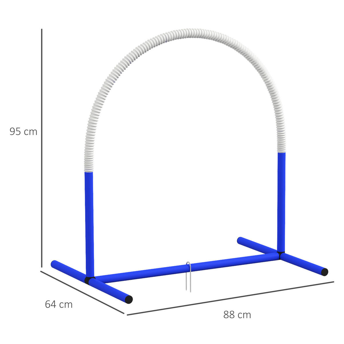 PawHut Hunde-Agility-Set blau Kunststoff B/H/L: ca. 64x95x88 cm Hunde-Agility-Set - blau/weiß (88,00/64,00/95,00cm) - PawHut