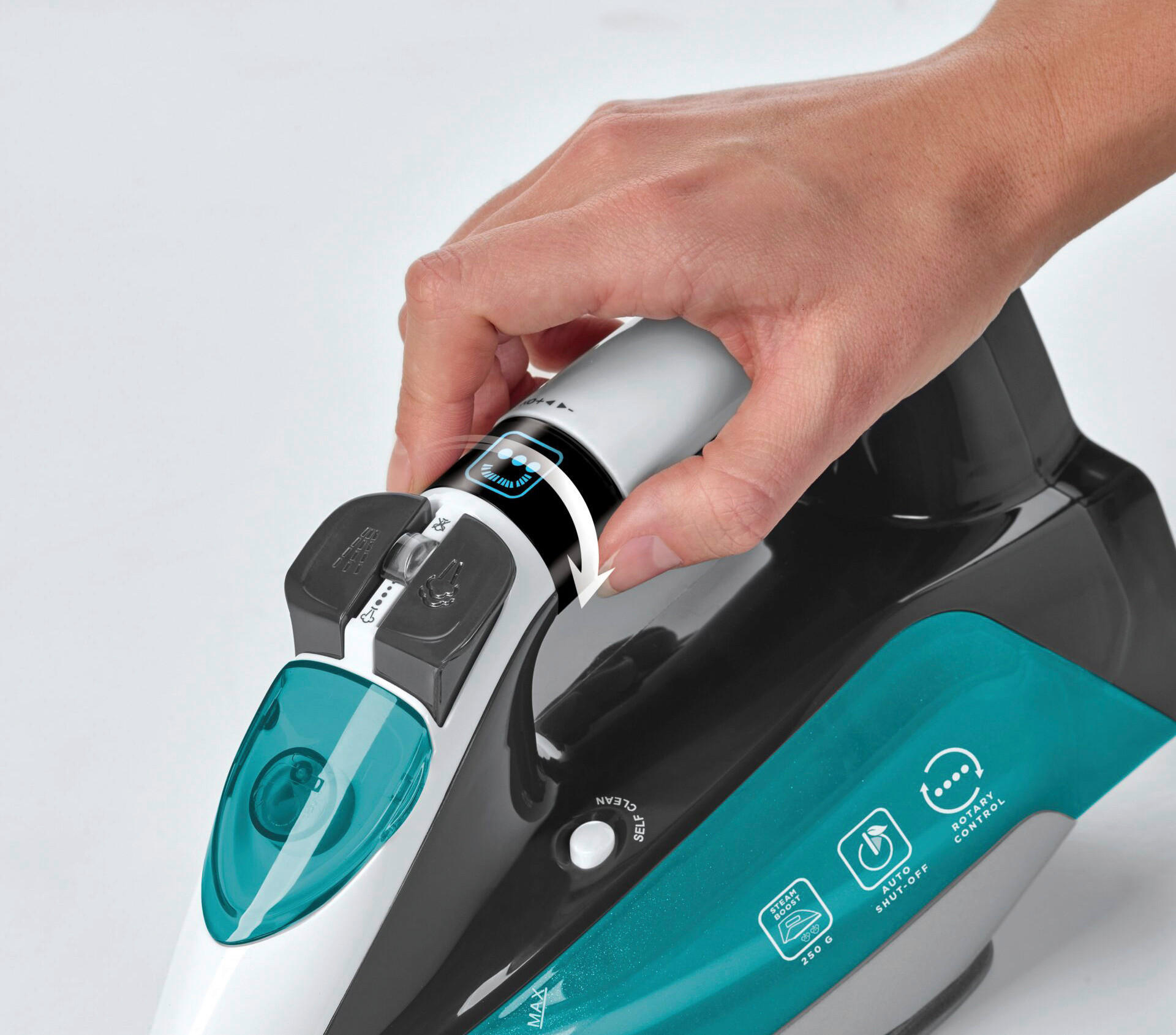 Polti Polti Dampfbügelautomat QS220 grün weiß Keramik B/H/L: ca. 31x15,5x31 cm VAPORELLA - weiß/grün (31,00/31,00/15,50cm) - Polti