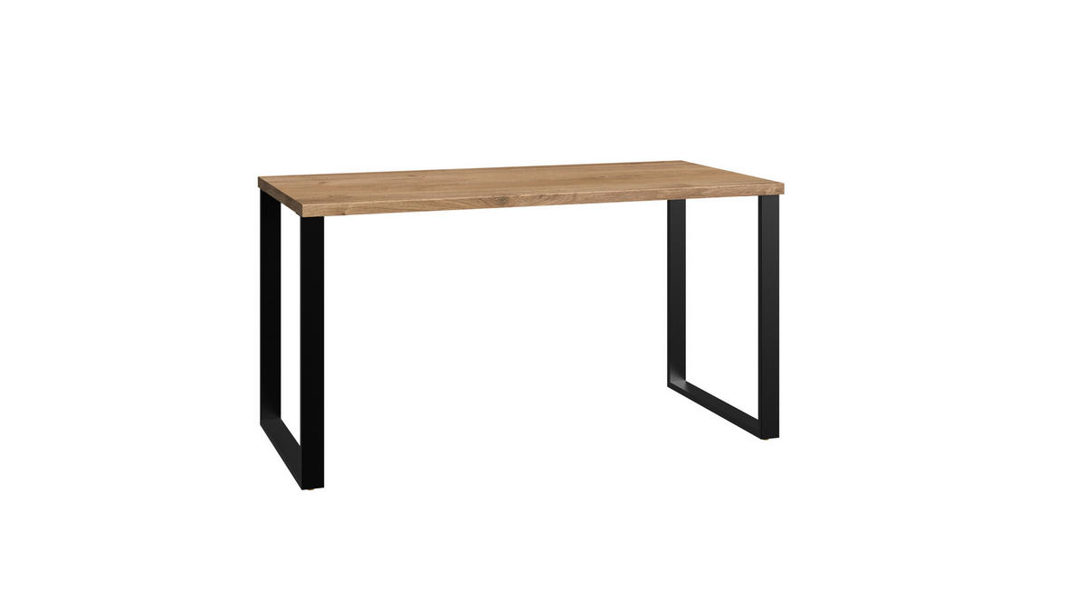 Schreibtisch Liverpool Plankeneiche Nachbildung B/H/T: ca. 140x74x70 cm Liverpool - Graphit (140,00/74,00/70,00cm)