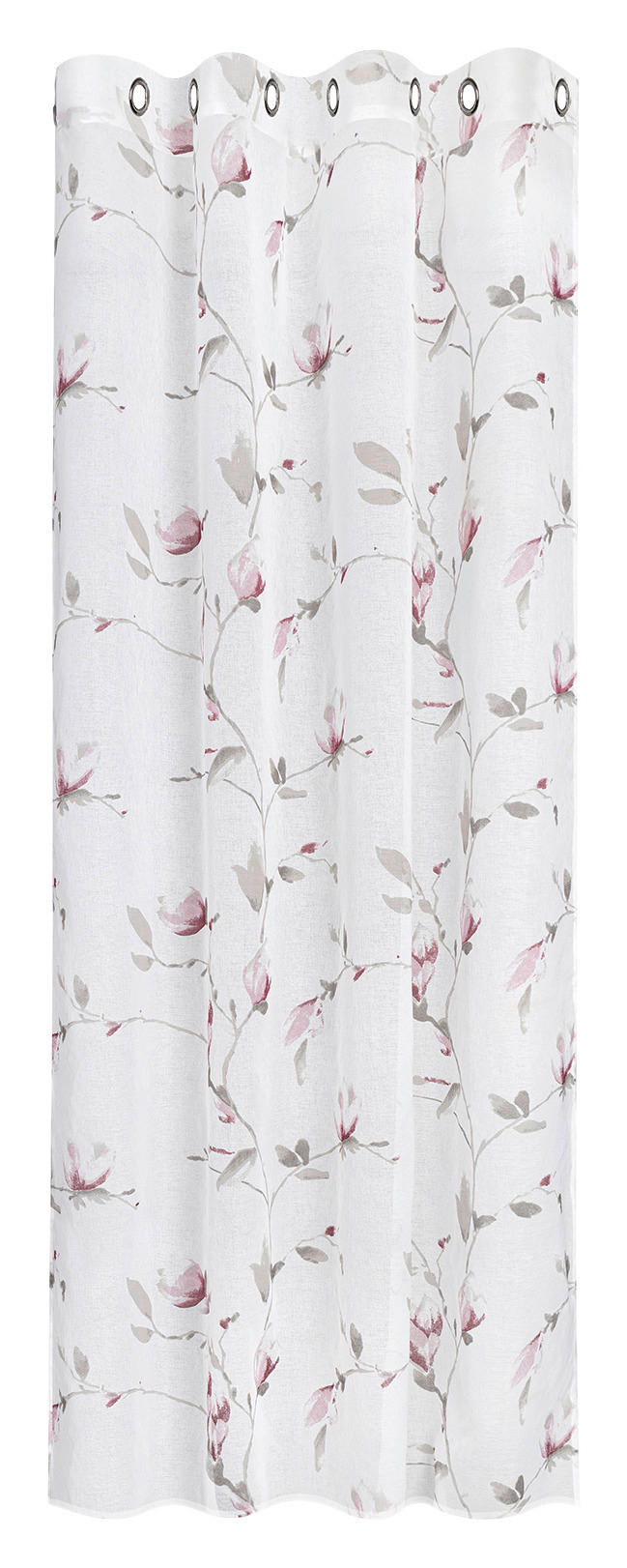 Ösenvorhang Blumen rosa B/L: ca. 145x245 cm Blumen - rot/rosa (145,00/245,00cm) - Happy Home