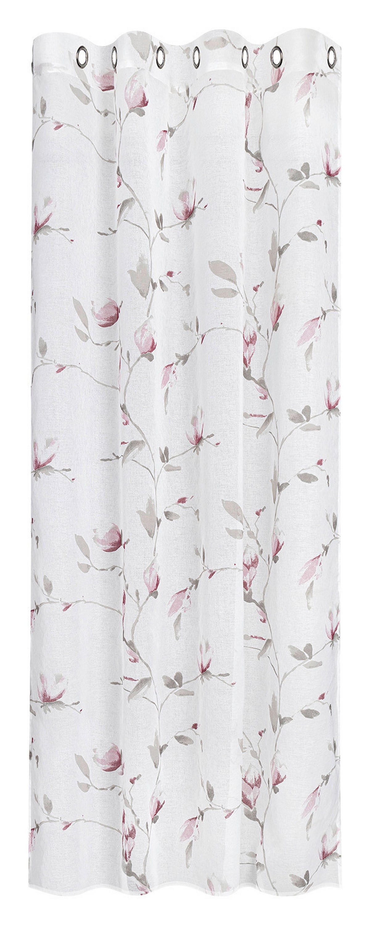 Ösenvorhang Blumen rosa B/L: ca. 145x245 cm Blumen - rot/rosa (145,00/245,00cm) - Happy Home