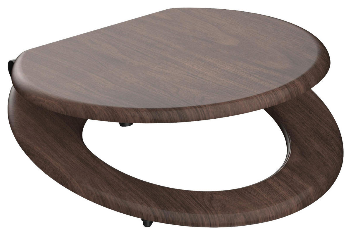 WC-Sitz DARK WOOD braun MDF B/H/T: ca. 37,5x5,5x43,5 cm DARK WOOD - braun (37,50/5,50/43,50cm) - SCHÜTTE