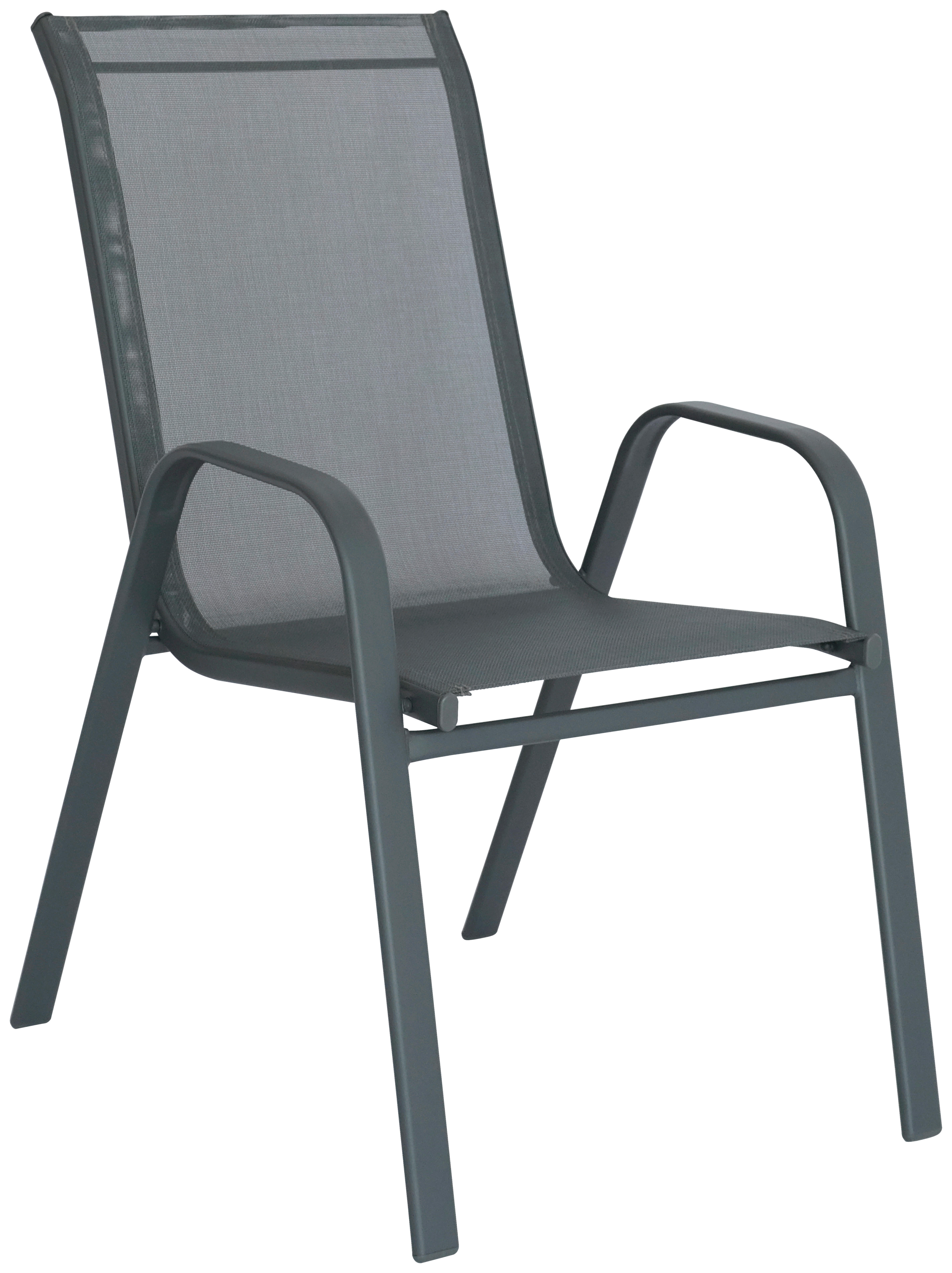 POCOline Stapelsessel Malta anthrazit Stahl B/H/L: ca. 55x93x74 cm Malta - anthrazit (74,00/55,00/93,00cm) - POCOline
