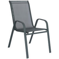 POCOline Stapelsessel Malta anthrazit Stahl B/H/L: ca. 55x93x74 cm Malta - anthrazit (74,00/55,00/93,00cm) - POCOline
