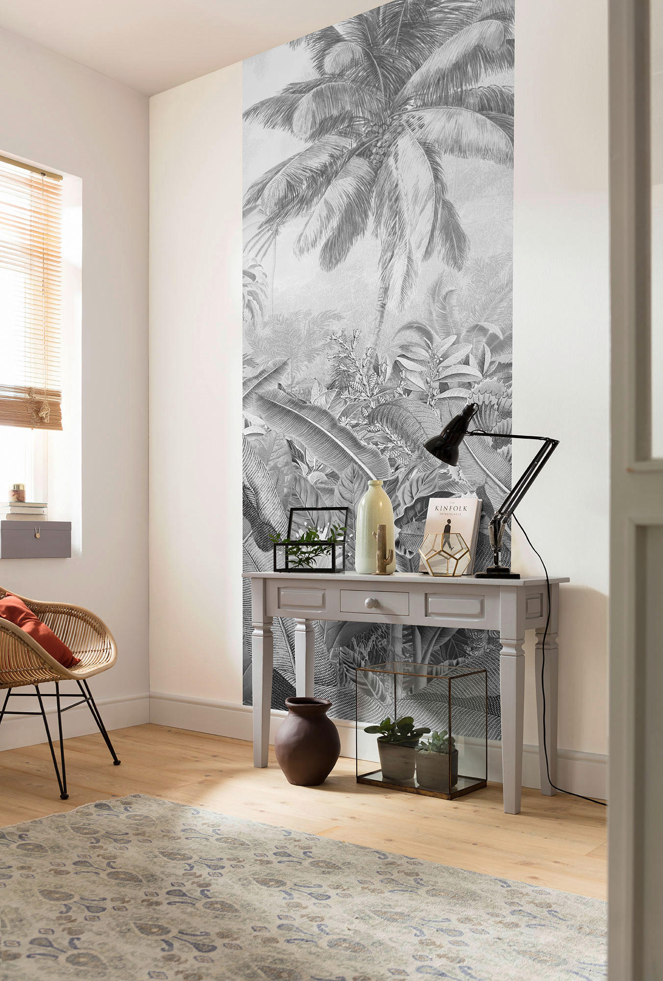 Komar Fototapete Amazonia Black and White Panel B/L: ca. 100x250 cm Amazonia Black and White Panel - (100,00/250,00cm) - Komar