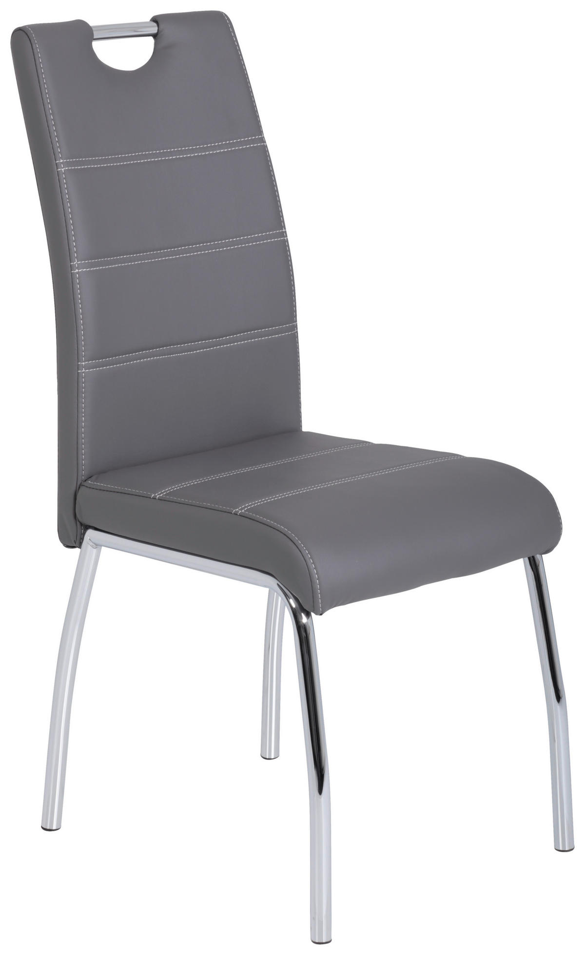 Stuhl Susi 4er Set grau Kunstleder B/H/T: ca. 44x98x61 cm Susi 4er Set - grau (44,00/98,00/61,00cm) - Hela