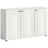 Sideboard Monte weiß weiß Hochglanz B/H/T: ca. 138x86x37 cm Monte - weiß (138,00/86,00/37,00cm)