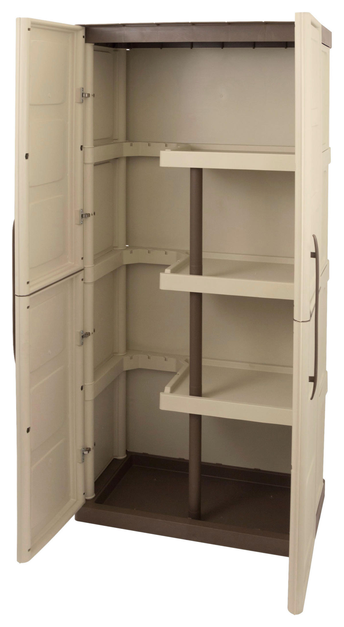 ArtPlast Kunststoffschrank Steel taupe Kunststoff B/H/T: ca. 70x165,5x39 cm Steel - dunkelbraun/taupe (70,00/165,50/39,00cm) - ArtPlast